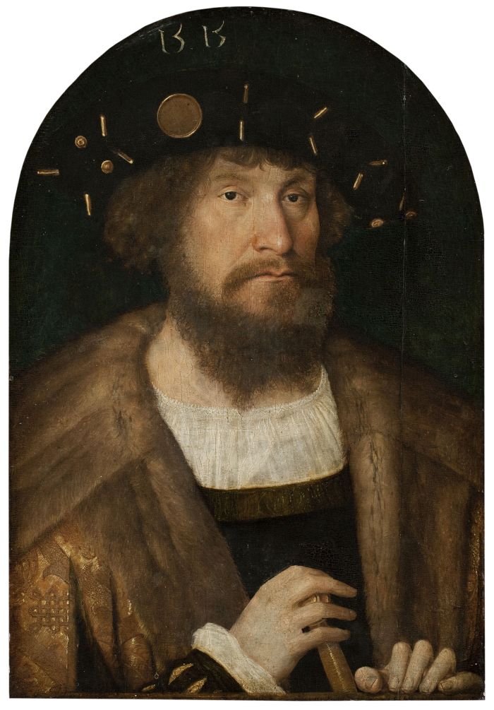 Michel Sittow, Portret Krystiana II Oldenburga, 1514-1515, olej na desce, 31 x 22 cm, Kopenhaga, Statens Museum for Kunst, inv. KMSsp789.