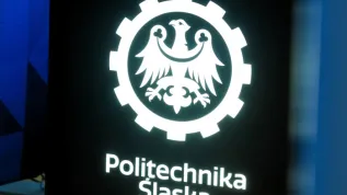 Gliwice, 25.11.2021. Logo Centrum Nowych Technologii w Gliwicach (hb/ibor) PAP/Hanna Bardo