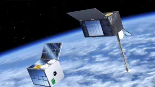Wizualizacja satelitów LEO-PNT. Źródło: ESA