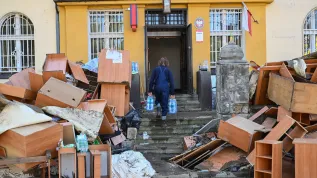 Lądek-Zdrój (woj. dolnośląskie) po powodzi (aldg) PAP/Maciej Kulczyński