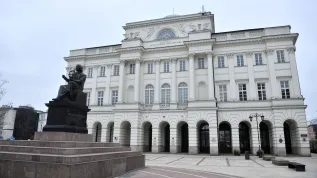  Warszawa, 07.04.2021. Pałac Staszica w Warszawie, siedziba Polskiej Akademii Nauk. PAP/Radek Pietruszka