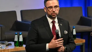 Szczecin, 10.10.2025. Minister nauki i szkolnictwa wyższego Marcin Kulasek. Fot. PAP/Marcin Bielecki