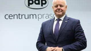 Warszawa, 19.11.2025. Na zdjęciu z 18 bm. wiceminister nauki i szkolnictwa wyższego prof. Marek Gzik w siedzibie Polskiej Agencji Prasowej w Warszawie. Marek Gzik był gościem Studia PAP. PAP/Rafał Guz