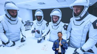 Sławosz Uznański-Wiśniewski podczas spotkania na PW (mr) PAP/Paweł Supernak