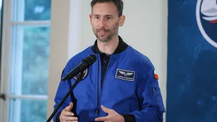 19.12.2025. Astronauta Sławosz Uznański-Wiśniewski. PAP/Rafał Guz