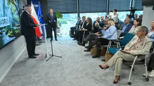Warszawa, 09.07.2026. Wiceminister nauki i szkolnictwa wyższego, prof. dr hab. inż. Maria Mrówczyńska (P) i dyrektor NCBR Jerzy Małachowski (L) na konferencji prasowej w Warszawie, 9 bm. Podczas spotkania przekazane zostały kluczowe informacje o konkursie POLNORIS oraz zaprezentowano projekty, które zostały zrealizowane w poprzednich edycjach Funduszy Norweskich i EOG.  PAP/Piotr Nowak