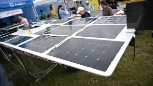 Kraków, 24.07.2026. Krakow Solar Boat Challenge 2026 na zalewie Bagry w Krakowie. Fot. PAP/Art Service