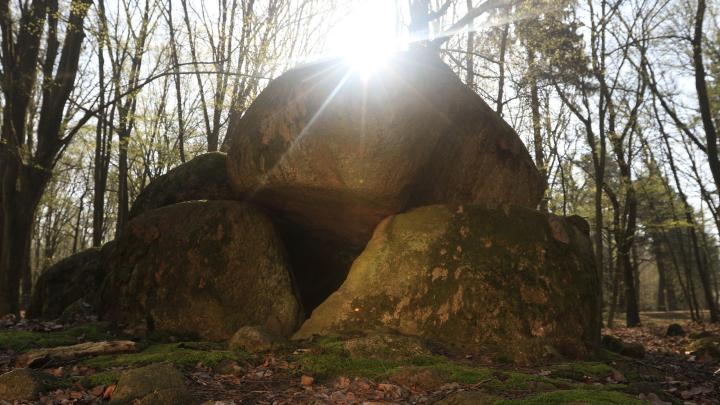 Grobowiec megalityczny z Borkowa, kadr z filmu