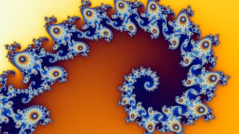 Jednym ze sławniejszych fraktali jest zbiór Mandelbrota. Tu widać jego fragment, gdzie zauważalne jest samopodobieństwo w tym obiekcie. Autor: Wolfgang Beyer z wykorzystaniem programu program Ultra Fractal 3. Wikipedia