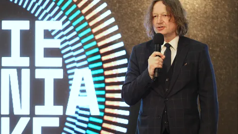 22.12.2021. Rektor Uniwersytetu Śląskiego Ryszard Koziołek. PAP/Andrzej Grygiel