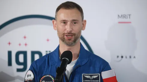 Warszawa, 24.07.2025. Polski astronauta, członek załogi misji Axiom-4 dr Sławosz Uznański-Wiśniewski. PAP/Leszek Szymański
