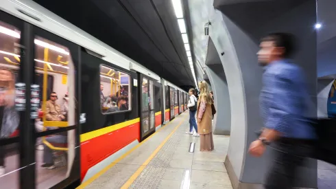 Warszawa, 12.05.2023. Stacja metra Centrum Nauki Kopernik w Warszawie. PAP/Szymon Pulcyn