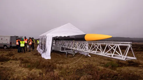 Fot. arch. Drawsko Pomorskie, 25.01.2020. Test polskiej rakiety Perun na poligonie wojskowym Drawsko. PAP/Marek Zakrzewski