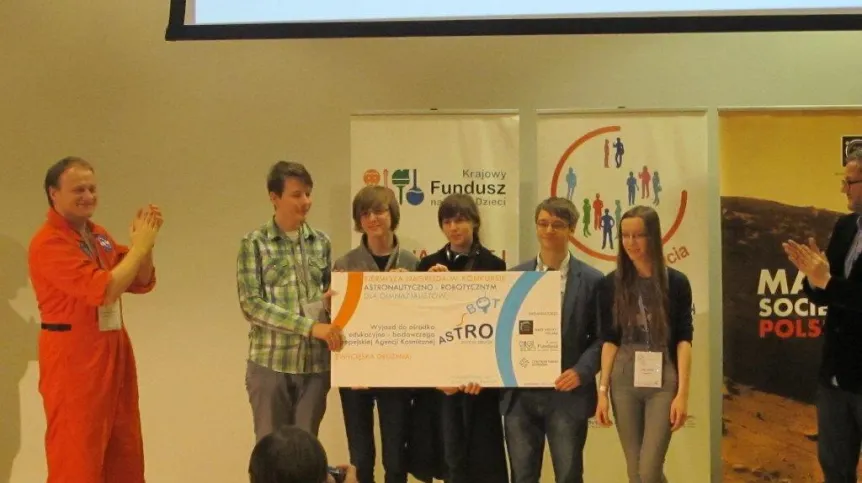 Uroczystość ogłoszenia laureatów konkursu Astrobot 2014. Fot. Paweł Wernicki (PAP)