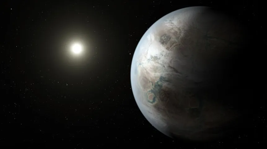 Artystyczna wizja możliwego wyglądu planety Kepler-452b. Źródło: NASA/JPL-Caltech/T. Pyle.