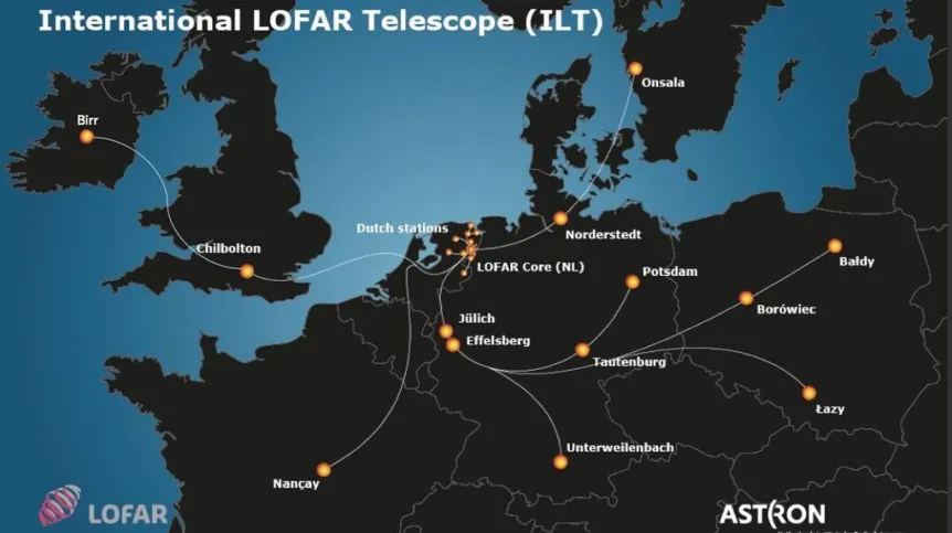 Rozmieszczenie stacji LOFAR w Europie. Źródło: LOFAR.