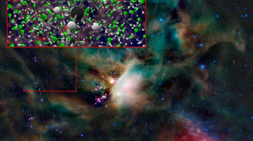 W kosmosie wykryto obecność organicznych cząsteczek freonu-40. Źródło: B. Saxton (NRAO/AUI/NSF); NASA/JPL-Caltech/UCLA.