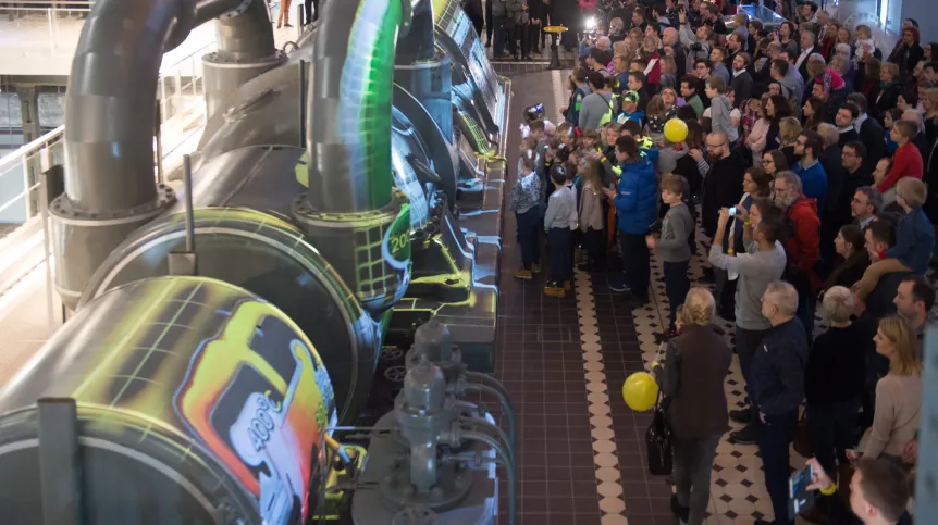 Otwarcie Centrum Nauki i Techniki w łódzkiej, zabytkowej elektrociepłowni EC1. Fot. PAP/Grzegorz Michałowski 07.01.2018