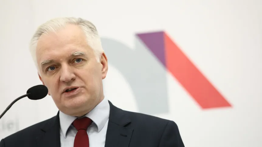 Warszawa, 29.12.2017. Wicepremier, minister nauki Jarosław Gowin podczas konferencji prasowej, w siedzibie MNiSW w Warszawie. PAP/Leszek Szymański