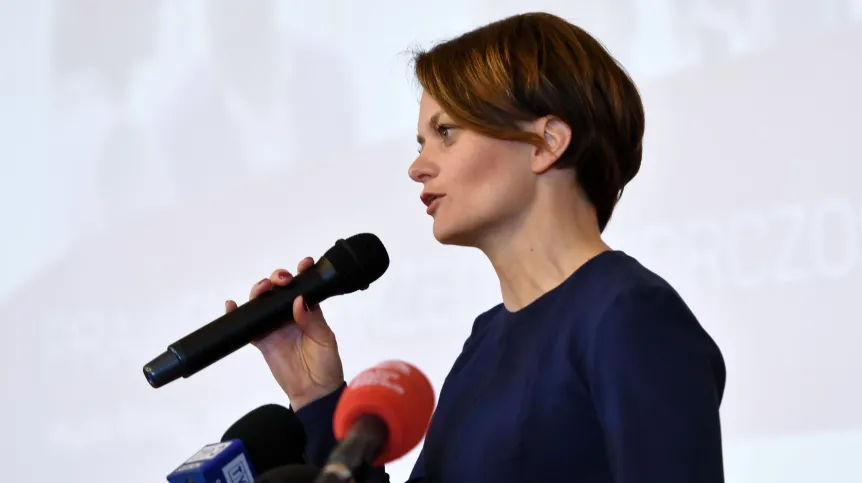 Minister przedsiebiorczości i technologii Jadwiga Emilewicz. Fot. PAP/Marcin Bielecki 21.05.2018