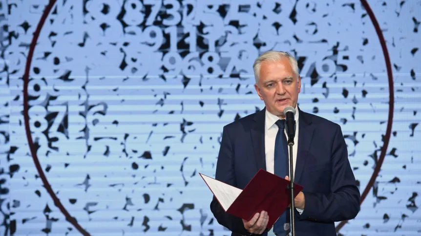 icepremier, minister nauki i szkolnictwa wyższego Jarosław Gowin podczas Jubileuszowego Zjazdu Matematyków Polskich, 3 bm. w Krakowie. Fot. PAP/ Jacek Bednarczyk 03.09.2019