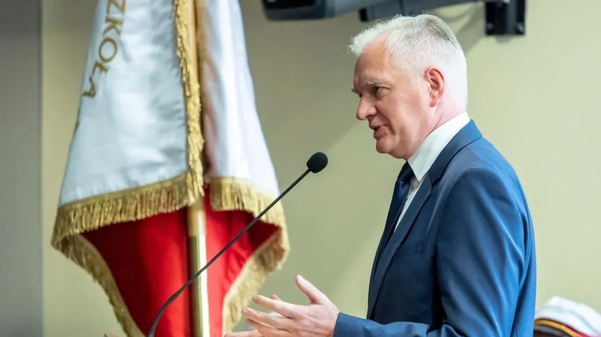  Wicepremier, minister nauki i szkolnictwa wyższego Jarosław Gowin podczas inauguracji roku akademickiego, 7 bm. w Państwowej Uczelni Zawodowej we Włocławku. PAP/Tytus Żmijewski 07.10.2019