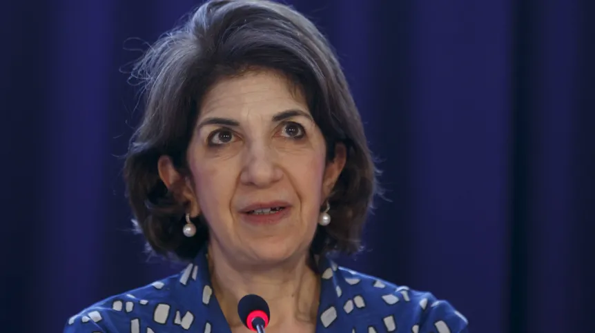 Na zdjęciu Fabiola Gianotti. Fot. EPA/SALVATORE DI NOLFI 02.09.2019