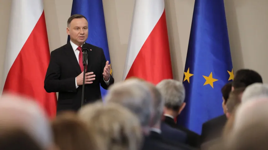 07.01.2020. Prezydent Andrzej Duda podczas konferencji „Zdrowie roślin w dobie zmian klimatu” w Belwederze w Warszawie. Fot. PAP/Paweł Supernak 07.01.2020