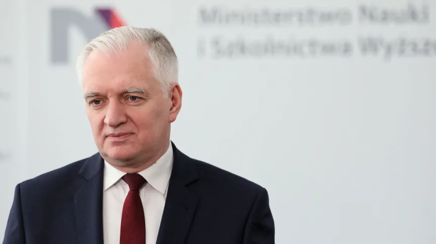 Wicepremier, minister nauki i szkolnictwa wyższego Jarosław Gowin podczas konferencji prasowej pt. „Dydaktyczna Inicjatywa Doskonałości” w Ministerstwie Nauki i Szkolnictwa Wyższego w Warszawie. PAP/Tomasz Gzell 07.02.2020