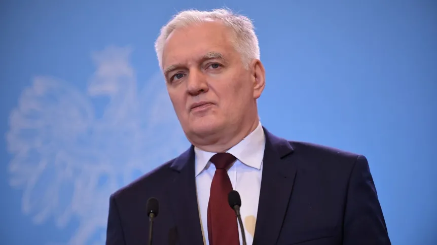 Kraków, 09.03.2020. Wicepremier, minister nauki i szkolnictwa wyższego Jarosław Gowin podczas konferencji prasowej w Collegium Novum Uniwersytetu Jagiellońskiego, 9 bm. w Krakowie. (aldg) PAP/Jacek Bednarczyk