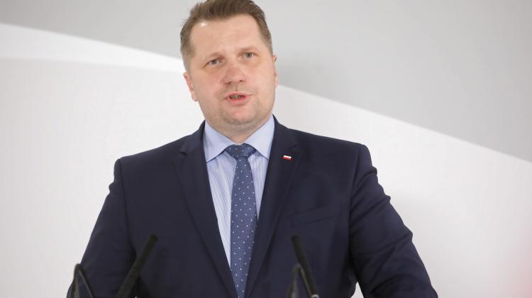 Minister edukacji i nauki Przemysław Czarnek. PAP/Wojciech Olkuśnik 08.01.2021