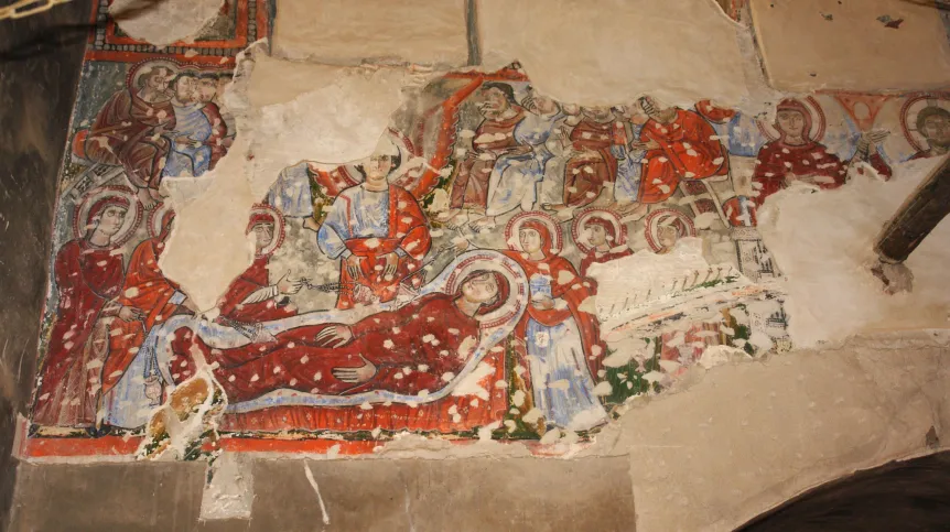 Scena Zaśnięcia Matki Boskiej – malowidła z X w. fot. dr. Karel Innemée