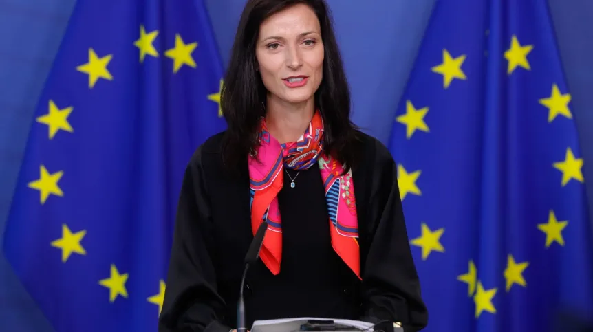 Na zdjęciu Marija Gabriel. EPA/STEPHANIE LECOCQ  21.09.2021