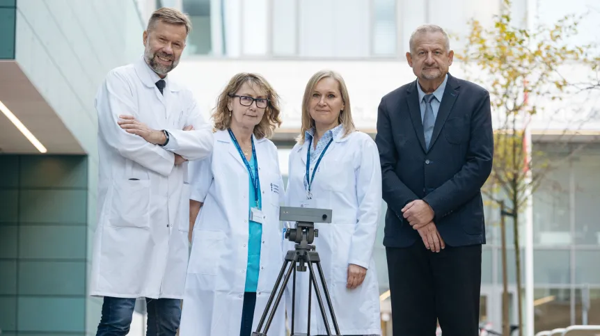 Na zdjęciu od lewej: prof. Krzysztof Narkiewicz, piel. lic. Wiesława Kucharska, dr n. med. Beata Graff oraz prof. Andrzej Czyżewski. Fot. Bartosz Bańka/PG