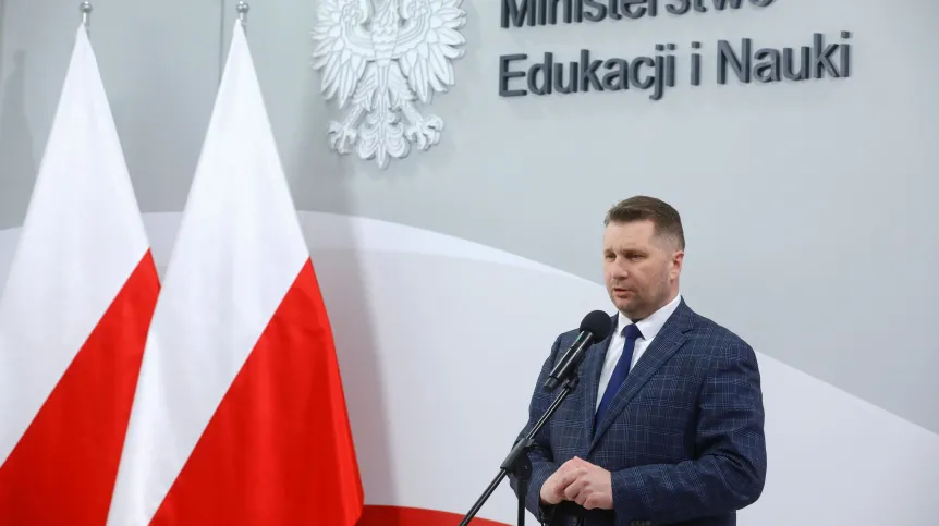 23.02.2022. Minister edukacji i nauki Przemysław Czarnek. PAP/Rafał Guz