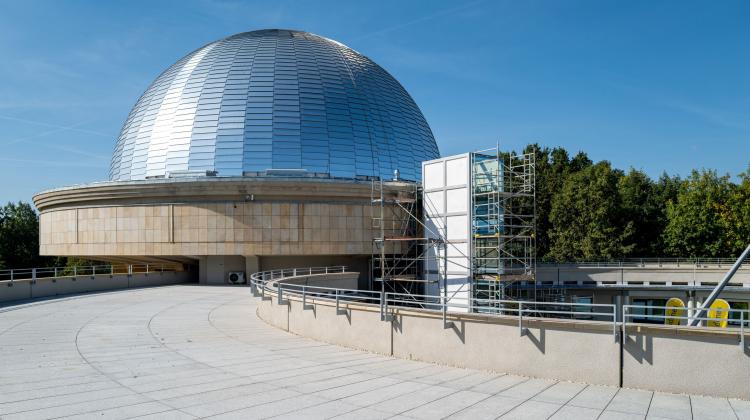 01.10.2021. Rozbudowywane Planetarium w Chorzowie. PAP/Andrzej Grygiel