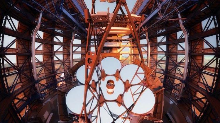 Wizualizacja wnętrza Wielkiego Teleskopu Magellana (GMT). Źródło: Giant Magellan Telescope – GMTO Corporation