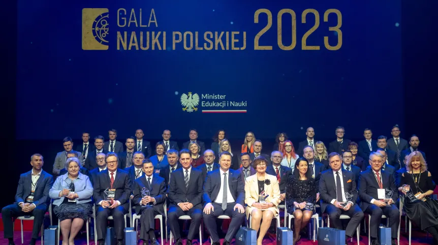 Toruń, 19.02.2023. Inauguracja Światowego Kongresu Kopernikańskiego, Gala Nauki Polskiej – Wręczenie Nagród Ministra w Centrum Kulturalno-Kongresowym Jordanki w Toruniu. Fot. PAP/Tytus Żmijewski