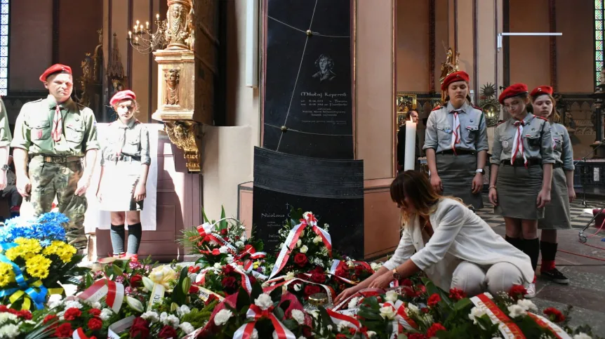 Frombork (woj. warmińsko-mazurskie), 21.05.2023. Obchody 480. rocznicy śmierci Mikołaja Kopernika w Katedrze Wniebowzięcia Najświętszej Maryi Panny i św. Andrzeja Apostoła we Fromborku, 21 bm. (aldg) PAP/Adam Warżawa