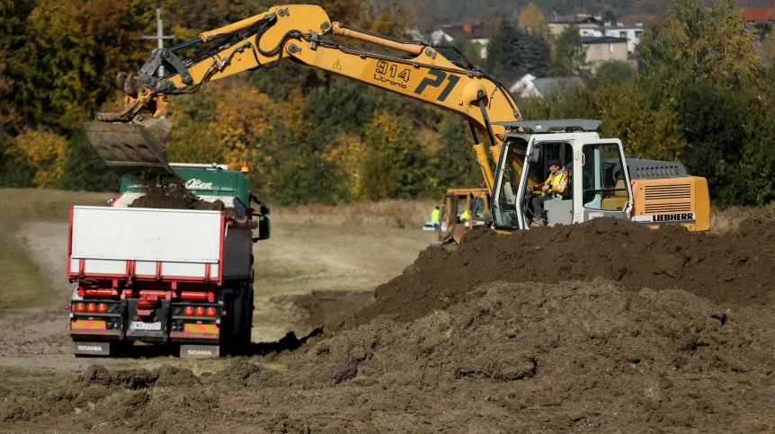 10.10.2022. Inauguracja w Bielsku-Białej, 10 bm. budowy drogi ekspresowej S1 na odcinkach Bielsko-Biała – Dankowice oraz Dankowice – Oświęcim. PAP/Tomasz Wiktor