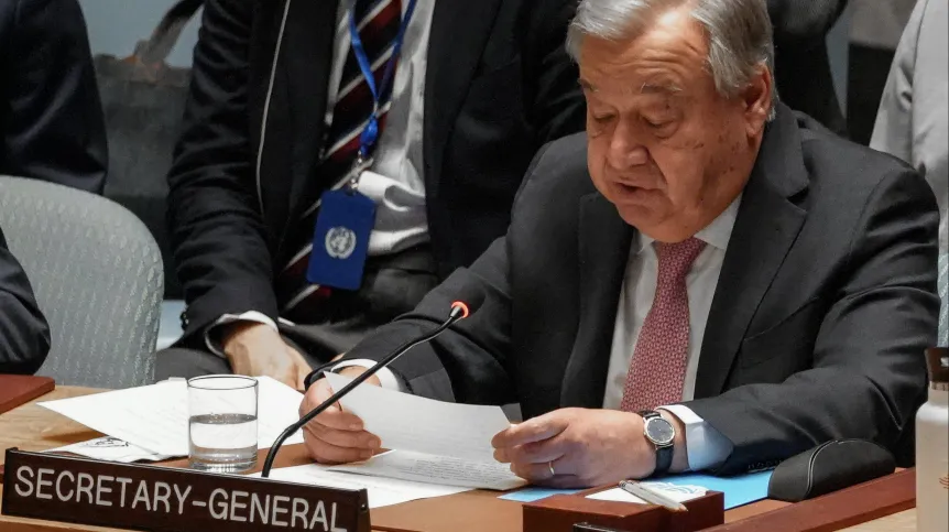 Na zdjęciu Antonio Guterres. EPA/STEPHANI SPINDEL 14.04.2024