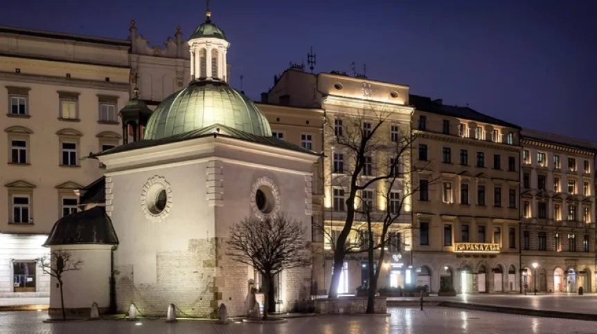 Kościół Św. Wojciecha na Rynku Głównym w Krakowie (łg/doro) PAP/Łukasz Gągulski