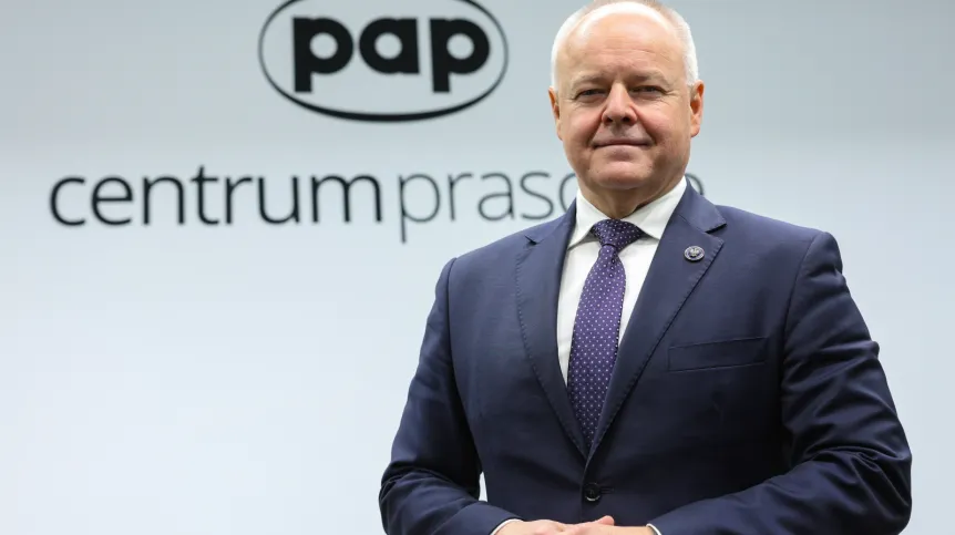 Warszawa, 19.11.2025. Na zdjęciu z 18 bm. wiceminister nauki i szkolnictwa wyższego prof. Marek Gzik w siedzibie Polskiej Agencji Prasowej w Warszawie. Marek Gzik był gościem Studia PAP. PAP/Rafał Guz