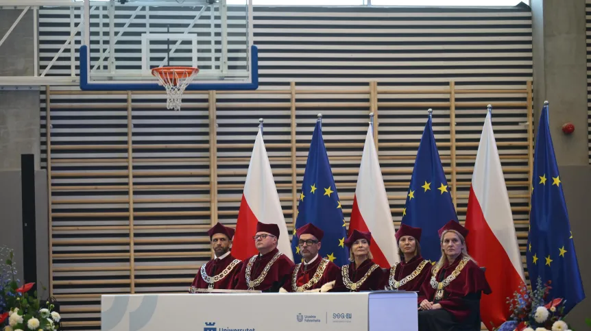 Gdańsk, 01.10.2026. Inauguracja roku akademickiego na Uniwersytecie Gdańskim, 1 bm. Uroczystość odbyła się w nowo powstałym Centrum Sportowym UG. PAP/Adam Warżawa