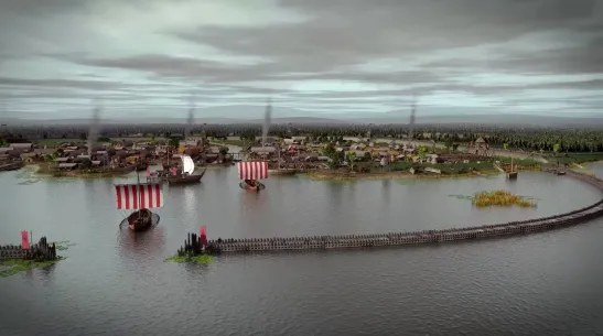 Wizualizacja Truso. Źródło: Muzeum Archeologiczno-Historyczne w Elblągu/ Wikipedia CC BY 3.0