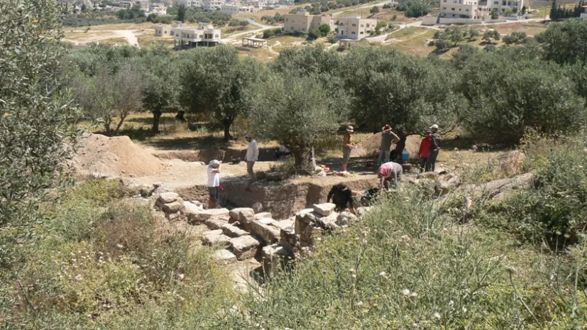 Widok terenu wykopalisk w Beit Ras (fot. M.Drzewiecki)