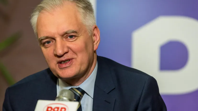 Inowrocław, 24.01.2018. Prezes Porozumienia Jarosław Gowin. PAP/Tytus Żmijewski