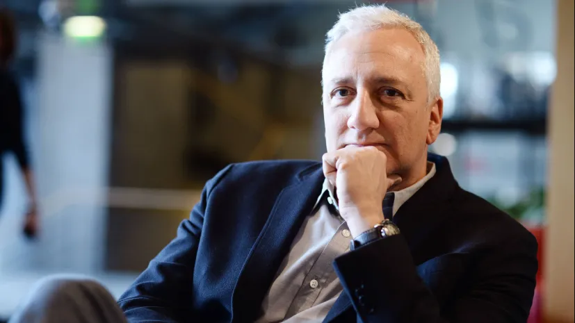 Astronauta NASA Mike Massimino podczas wywiadu dla Polskiej Agencji Prasowej w Warszawie. Fot. PAP/Jacek Turczyk  02.03.2018
