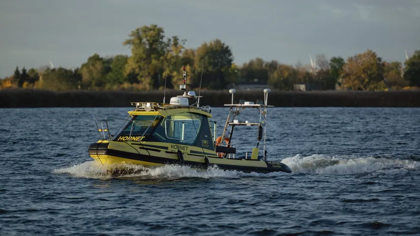 „Hornet” — autonomiczna i bezzałogowa łódź Politechniki Gdańskiej. Fot. Bartosz Bańka/PG