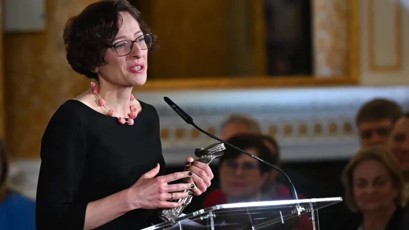 03.12.2025. Prof. Ewelina Knapska podczas gali wręczenia Nagród Fundacji na rzecz Nauki Polskiej na Zamku Królewskim w Warszawie. PAP/Radek Pietruszka